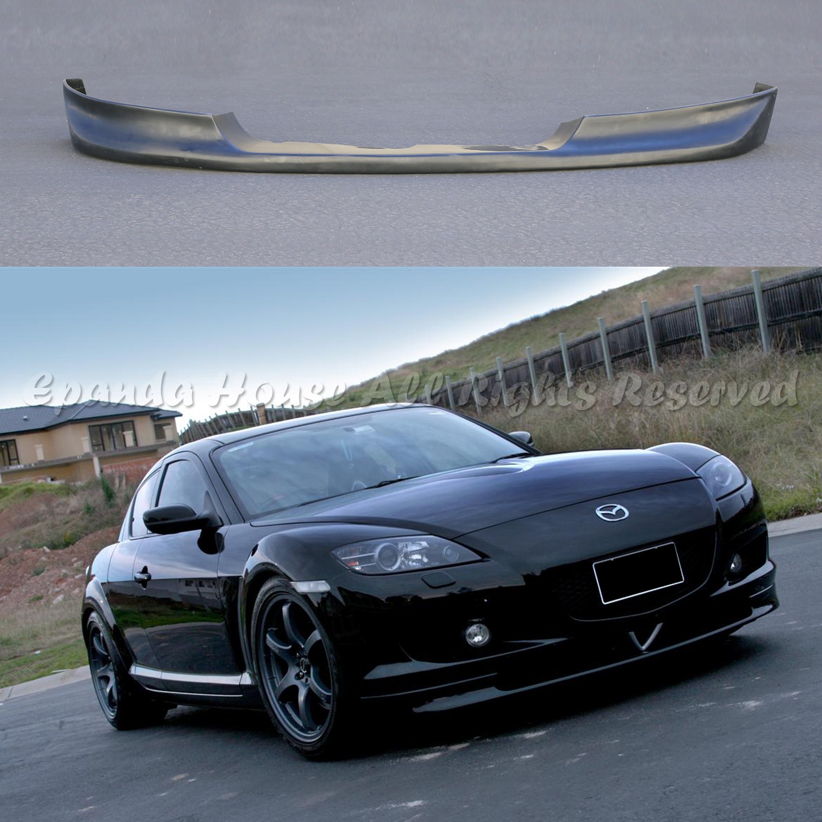 FOR 0408 MAZDA RX8 UNPAINTED JDM TR STYLE PU FRONT BUMPER LIP